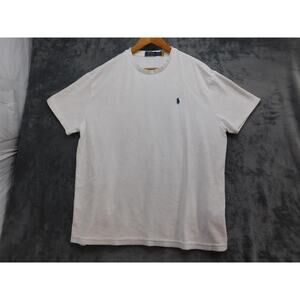 Polo Ralph Lauren Terry Cloth Shirt Mens XL White Crewneck Logo Cotton